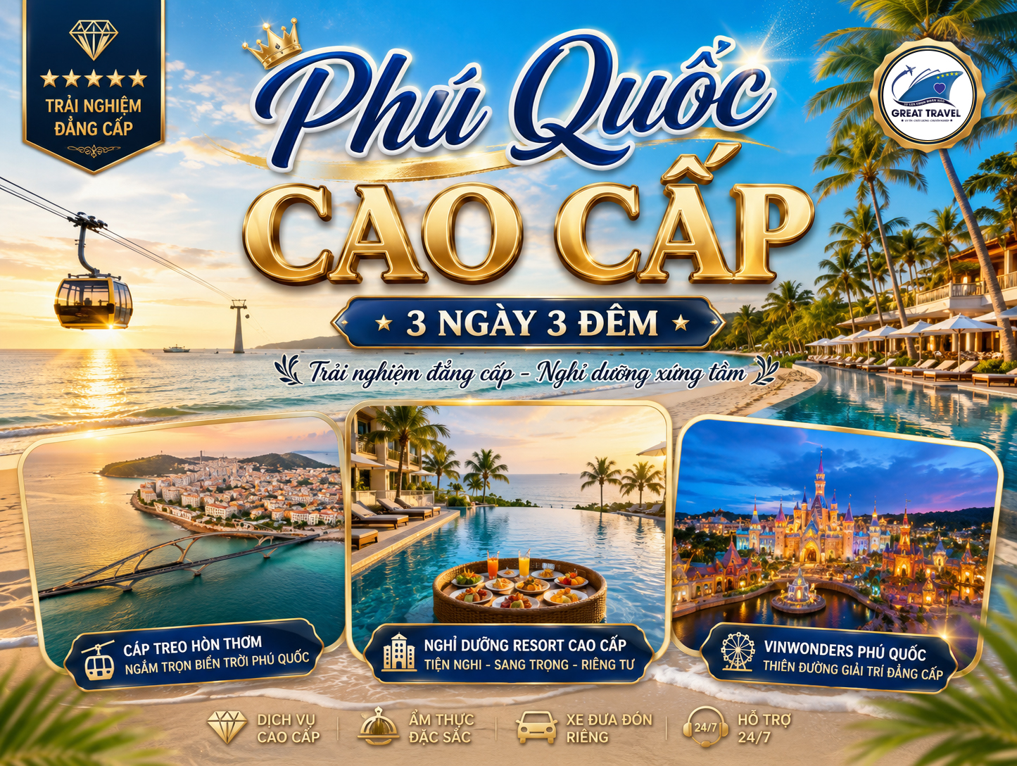KHÁM PHÁ PHÚ QUỐC 3N3Đ CAO CẤP – VUI CHƠI ĐỈNH CAO VINWONDERS – NGHỈ DƯỠNG ĐẲNG CẤP VINHOLIDAYS
